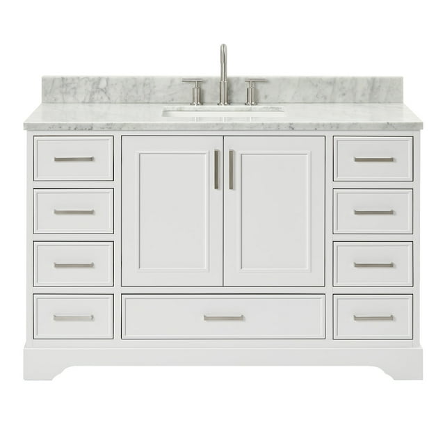 Ariel M055scw2rvo Stafford 55" Free Standing Single Basin Vanity Set - White