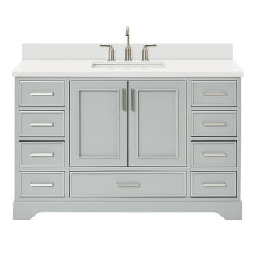 Ariel M055swqrvo Stafford 54" Free Standing Single Basin Vanity Set - Grey