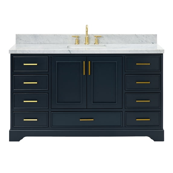 Ariel M061SCWRVOMNB Stafford 60" Free Standing Single Basin Vanity Set - Blue