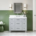 thumbnail image 1 of Ariel Monroe 42 Inch Single Rectangular Sink Bathroom Vanity With Carrara White Quartz Countertop 1.5 inch Edge In Grey, 1 of 7