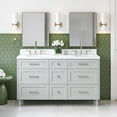 thumbnail image 1 of Ariel Monroe 60 Inch Double Sink Base Cabinet In Grey, 1 of 7