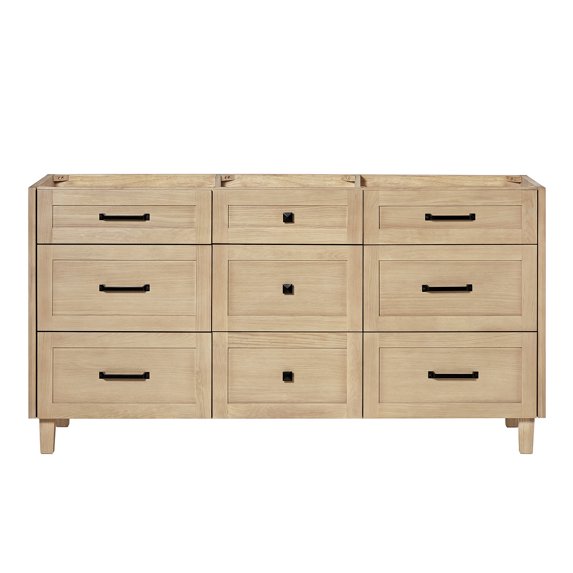 Ariel Monroe 66 Inch Double Sink Base Cabinet In Oak