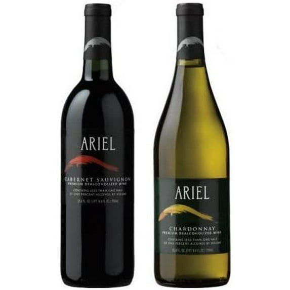 Ariel Non-alcoholic Wine Two Pack - Includes Ariel Cabernet and Ariel Chardonnay