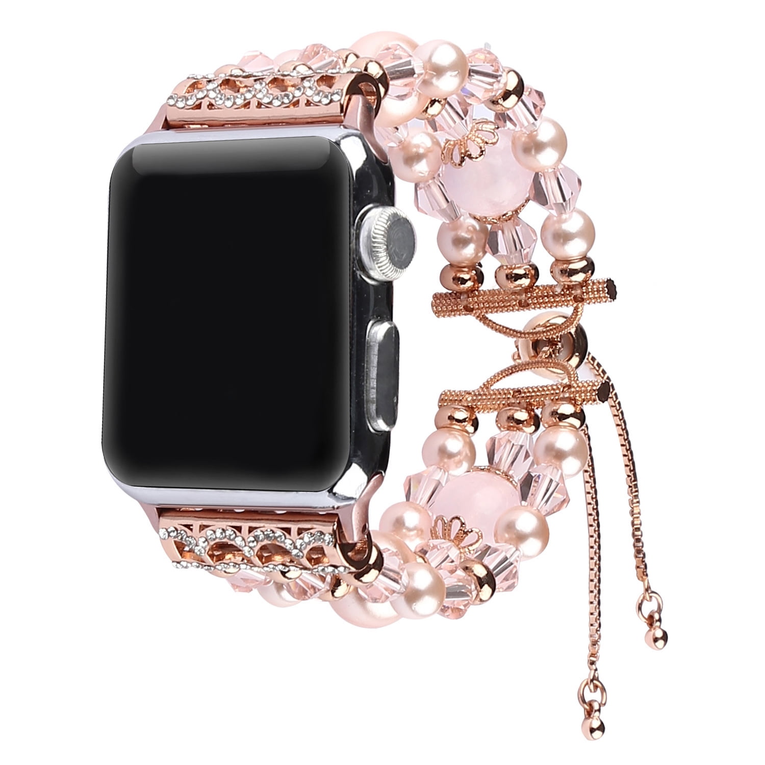 Posh Tech Ariel Pink Pearl Bracelet Band for Apple Watch Size 42mm 44mm 45mm Walmart