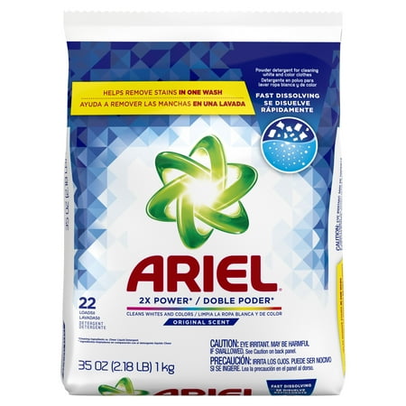 Ariel Powder Laundry Detergent, Original Scent, 35 oz, 22 Loads
