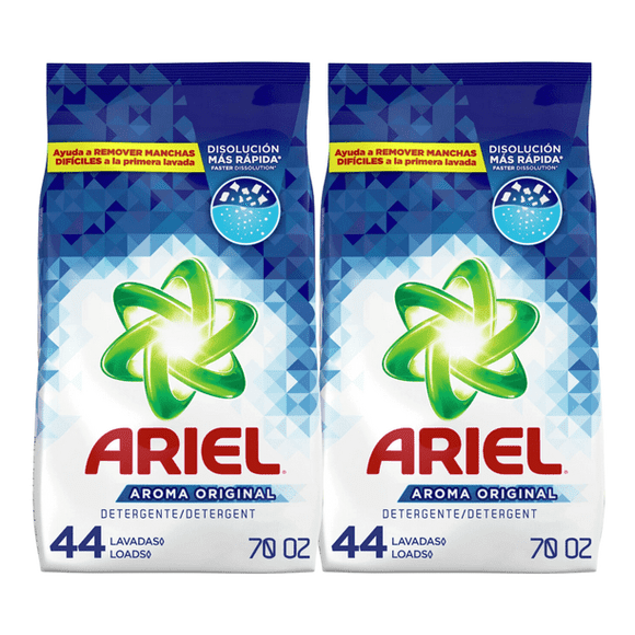 Ariel Powder Laundry Detergent, Original Scent, 44 loads (70 oz., Pack of 2)