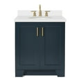 thumbnail image 1 of Ariel Taylor 31 In. Oval Sink Vanity With White Quartz Countertop In Midnight Blue, 1 of 10