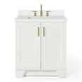 thumbnail image 1 of ARIEL Taylor 31 Inch Bathroom Vanity with Sink, White Bathroom Vanity, Solid Wood Vanity Base Cabinet, White Quartz Top 1.5" Edge, Rectangular Undermount Sink, 2 Soft Closing Doors, 1 Drawer, 1 of 9