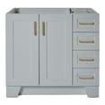 thumbnail image 1 of Ariel Taylor 36 In. Left Offset Single Sink Base Cabinet In Grey, 1 of 9