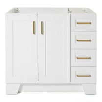 Ariel Q036s-L-Bc Taylor 36" Free Standing Hardwood Single Vanity Cabinet Only - White