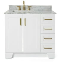 Ariel Q037slcw2rvo Taylor 37" Free Standing Single Rectangular Basin Vanity Set - White