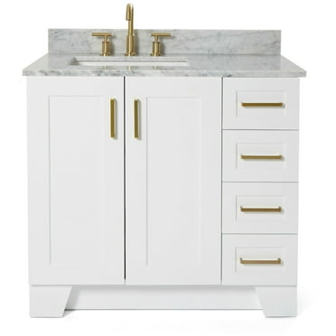 Ariel Q037slcw2rvo Taylor 37" Free Standing Single Rectangular Basin Vanity Set - White