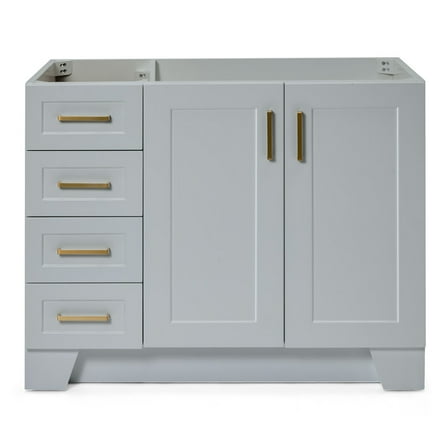Ariel Q043s-R-Bc Taylor 42" Single Wood Vanity Cabinet - Grey