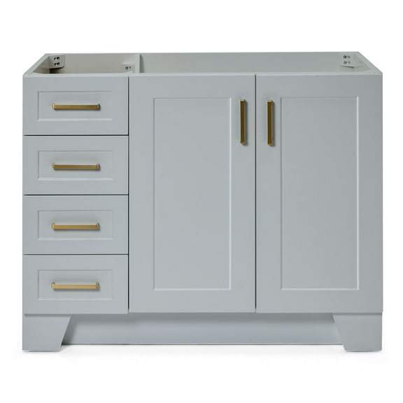 Ariel Q043s-R-Bc Taylor 42" Single Wood Vanity Cabinet - Grey