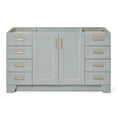 thumbnail image 1 of Ariel Taylor 60 In. Single Sink Base Cabinet In Grey, 1 of 8