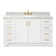 thumbnail image 1 of Ariel Taylor 61 In. Rectangle Sink Vanity With Carrara White Marble Countertop In White, 1 of 10
