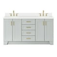 thumbnail image 1 of Ariel Taylor 67 Inch Double Oval Sink Vanity With White Quartz Countertop W/1.5" Edge In Grey, 1 of 11