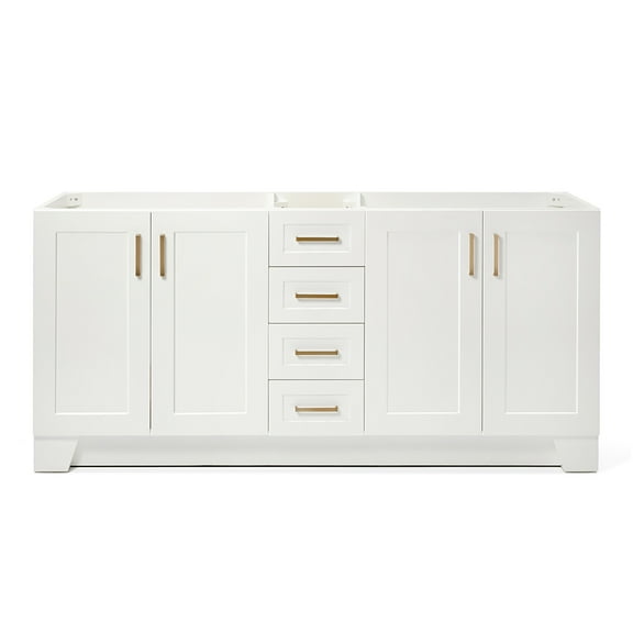 Ariel Taylor 72 In. Double Sink Base Cabinet In White