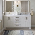 thumbnail image 1 of ARIEL Taylor 72 inch Double Rectangle Sink Bathroom Vanity with Carrara White Quartz Countertop 1.5 Edge in White, 1 of 7