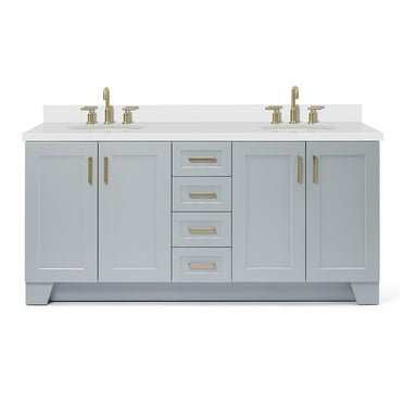 Ariel Q073dwqovo Taylor 73" Free Standing Double Basin Vanity Set - Grey