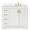thumbnail image 1 of Ariel Q43SRB-WQO-WHT Taylor 42" Free Standing Single Basin Vanity Set - White, 1 of 7
