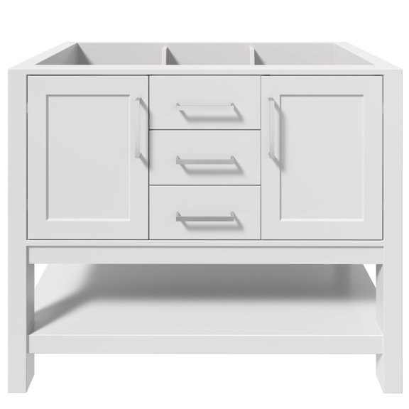Ariel R042S-BC-WHT Bayhill 42" Single Free Standing Vanity Cabinet Only - White