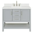 thumbnail image 1 of Ariel R042SCQRVOGRY Bayhill 42" Free Standing Single Basin Vanity Set - Grey, 1 of 7