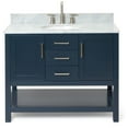 thumbnail image 1 of Ariel R043SCW2OVOMNB Bayhill 43" Free Standing Single Oval Basin Vanity Set - Blue, 1 of 7