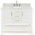 thumbnail image 1 of Ariel R043SCW2OVOWHT Bayhill 43" Free Standing Single Oval Basin Vanity Set - White, 1 of 7
