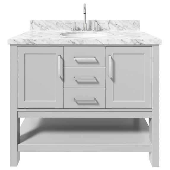 Ariel R043scwovo Bayhill 42" Free Standing Single Basin Vanity Set - Grey