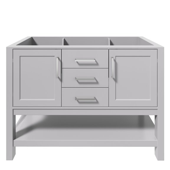 Ariel R048S-BC-GRY Bayhill 48" Single Free Standing Vanity Cabinet Only - Grey