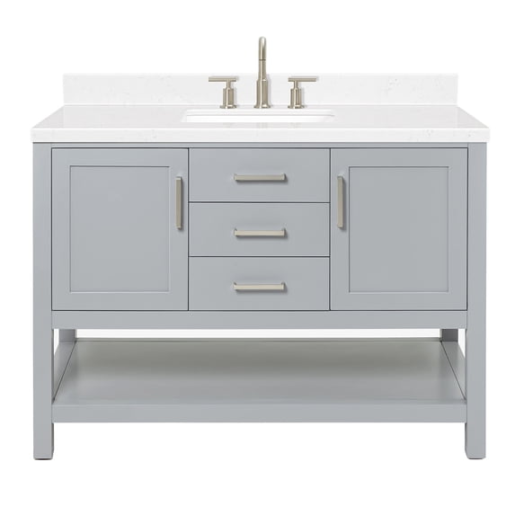 Ariel R048SCQRVOGRY Bayhill 48" Free Standing Single Basin Vanity Set - Grey
