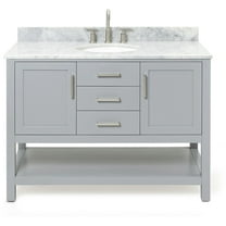 Ariel R049scw2ovo Bayhill 49" Free Standing Single Oval Basin Vanity Set - Grey