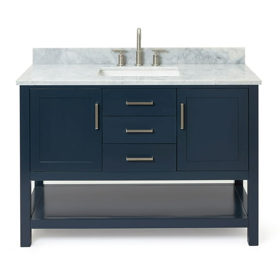Ariel R049scw2rvo Bayhill 49" Free Standing Single Rectangular Basin Vanity Set - Blue