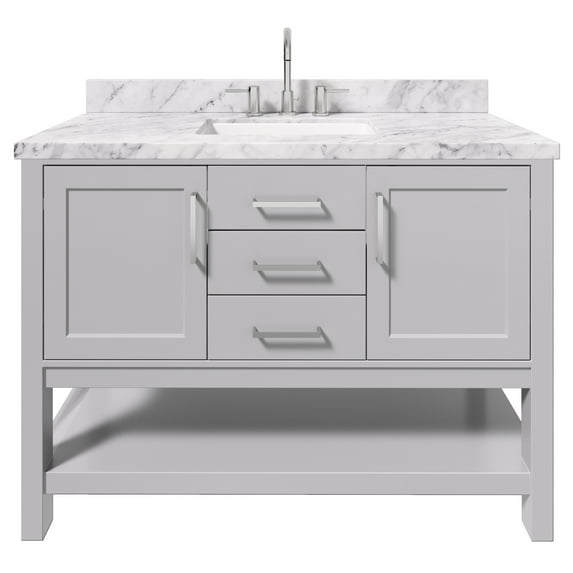 Ariel R049SCWRVOGRY Bayhill 48" Free Standing Single Basin Vanity Set - Grey