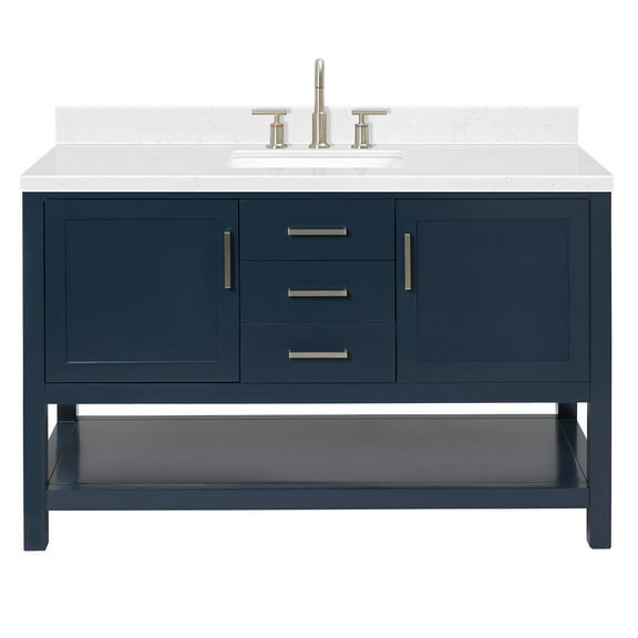 Ariel R054SCQRVOMNB Bayhill 54" Free Standing Single Basin Vanity Set - Blue