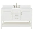 thumbnail image 1 of Ariel R054SCQRVOWHT Bayhill 54" Free Standing Single Basin Vanity Set - White, 1 of 7