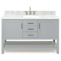 Ariel R055scw2rvo Bayhill 55" Free Standing Single Rectangular Basin Vanity Set - Grey