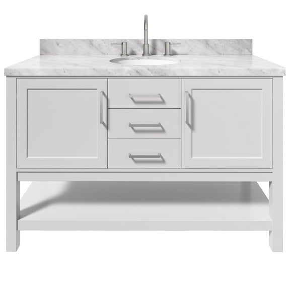 Ariel R055scwovo Bayhill 54" Free Standing Single Basin Vanity Set - White