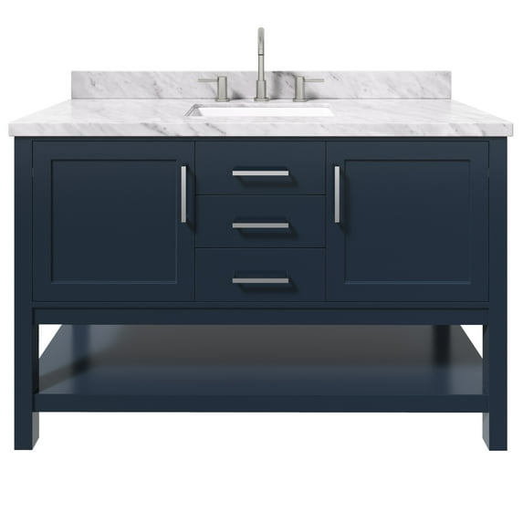 Ariel R055scwrvo Bayhill 54" Free Standing Single Basin Vanity Set - Blue
