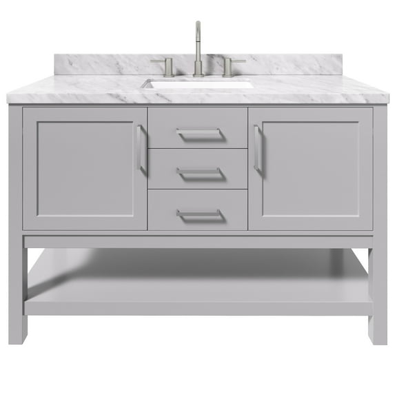 Ariel R055scwrvo Bayhill 54" Free Standing Single Basin Vanity Set - Grey