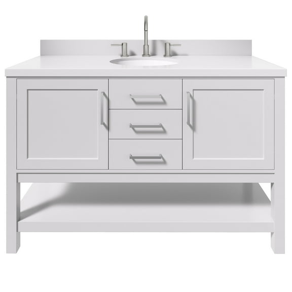 Ariel R055swqovo Bayhill 54" Free Standing Single Basin Vanity Set - White
