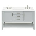 thumbnail image 1 of Ariel R060DCQRVOGRY Bayhill 60" Free Standing Double Basin Vanity Set - Grey, 1 of 7