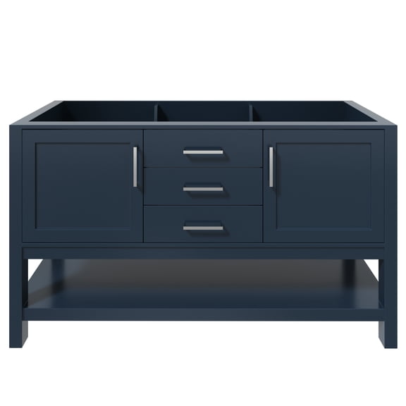 Ariel R060S-BC-MNB Bayhill 60" Single Free Standing Vanity Cabinet Only - Blue