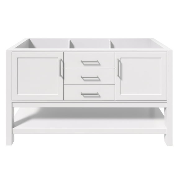 Ariel R060s-Bc Bayhill 60" Single Free Standing Vanity Cabinet Only - White