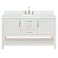thumbnail image 1 of Ariel R060scqovo Bayhill 60" Free Standing Single Basin Vanity Set - White, 1 of 7
