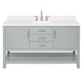 thumbnail image 1 of Ariel R060SCQRVOGRY Bayhill 60" Free Standing Single Basin Vanity Set - Grey, 1 of 7