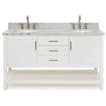 thumbnail image 1 of Ariel R061DCW2OVOWHT Bayhill 61" Free Standing Double Oval Basin Vanity Set - White, 1 of 7
