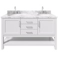 thumbnail image 1 of Ariel R061dcwovo Bayhill 60" Free Standing Double Basin Vanity Set - White, 1 of 7