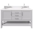 thumbnail image 1 of Ariel R061dwqovo Bayhill 60" Free Standing Double Basin Vanity Set - Grey, 1 of 7